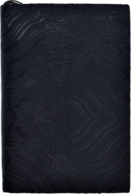 BLBMH A6 Book Cover 4x6 Plus | Non-Stretch Fabric Sleeve with Bookmark | Handmade Washable Protector for Paperback Journal Bible Notebook | Gift for Women Readers - Black 6" +