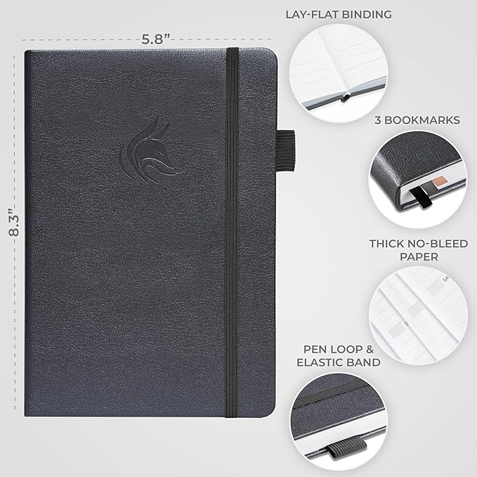 Clever Fox Planner Schedule – Undated Weekly & Monthly Life Planner with Time Slots, Appointment Book & Daily Organizer, A5 (Mystic Grey)