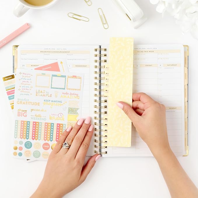PPP Work Planner 2026-2027 | 12-Month Weekly Calendar (Start Monday) | Vertical Weekly Layout | Monthly Review Pages | Budgeting & Goal Tracker Pages | Customizable Checklists for Routines & Daily Goals