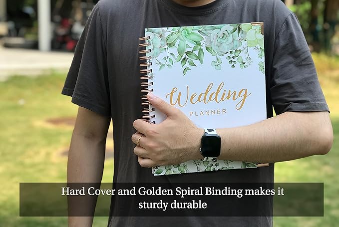 Wedding Planner - Wedding Planner Book and Organizer for the Bride, Wedding Planner Book Unique Engagement Gift for Newly Engaged Couples - Hardcover Bridal Planning Wedding Notebook 11" x 9"