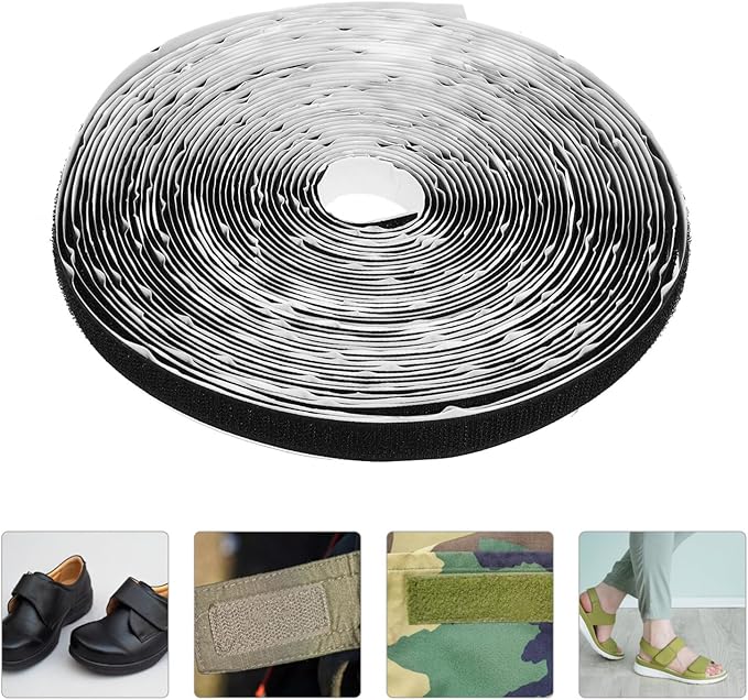 1roll Self-Adhesive Hook and Tape Heavy Duty Versatile Adhesive Strips for Use Material Easy to Apply and Remove for Crafting and Organization