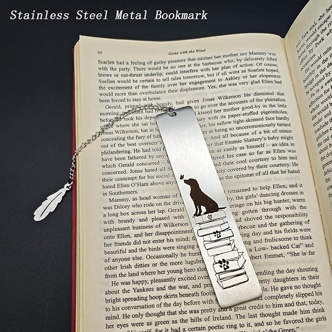 Dog Lover Gifts for Women Men, Dog Bookmark for Readers, Book Lover Gifts for Dog Mom Dad, Cute Animal Book Marker for Librarian Teacher, Birthday Christmas Gifts for Pet Owner