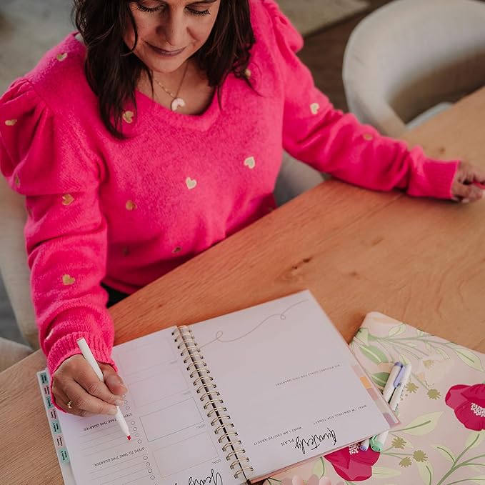 Yearly Business Planner for Female Entrepreneurs – Digital Goal, Blog, Social & Content Calendar Organizer + Audio Training System