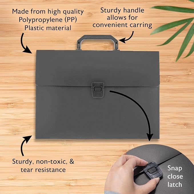 BAZIC 6-Pockets Letter Size Poly Expanding Case (3124-24P)