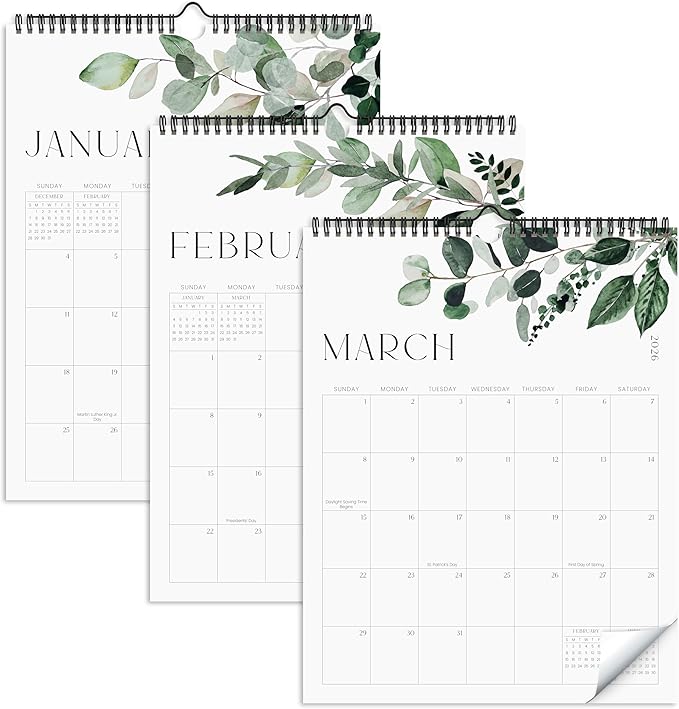 Aesthetic 2026-2027 Wall Calendar - Runs from January 2026 Until July 2027 - The Perfect Large Modern Greenery Calendar Planner for Easy Organizing