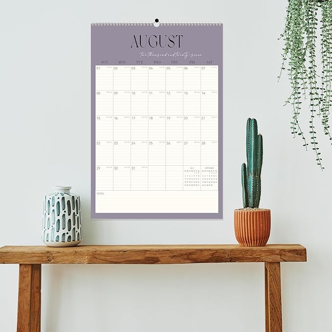 GuassLee Large Wall Calendar 2026-2027,22"x 15" Vertical Jumbo Desktop/Wall Calendar from Jun. 2026 to Dec. 2027,19-Month Hanging Planner with Julian Date for Office Home Organizing