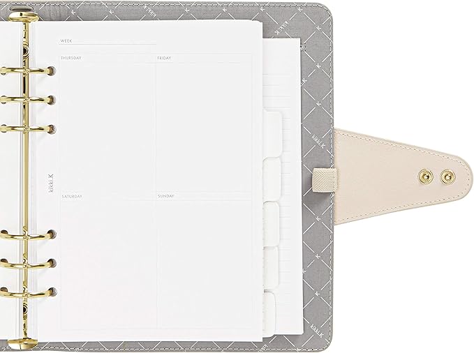 Kikki.K Leather Personal Planner Large Signature Range Almond,11512801