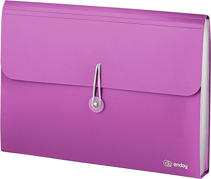 Accordion File Organizer 13 Pocket Expanding File Folder with Labels, Accordion File Organizer Letter Size Letter A4 Paper for Receipts, Bills and Documents 13" x 9.5” –By Enday