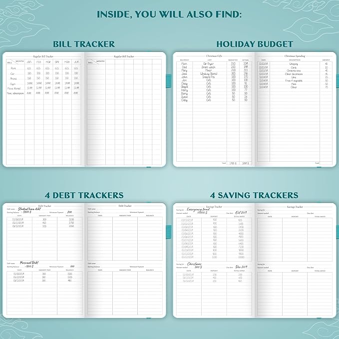 Legend Budget Planner – Financial Organizer Book. Money Account & Expense Tracker Notebook Journal for Household Monthly Budgeting (Turquoise)