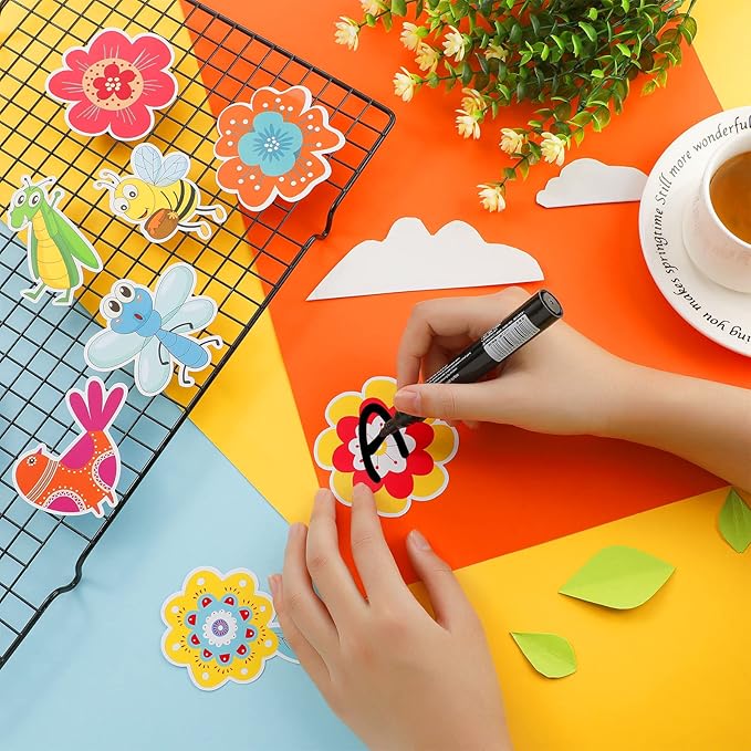 135 Pieces Spring Bulletin Board Decorations Classroom Flowers Cutouts Spring Multiple Color Flower Bird Animal Bulletin Board Decorations for March Easter Kids School Classroom Party Church Supplies