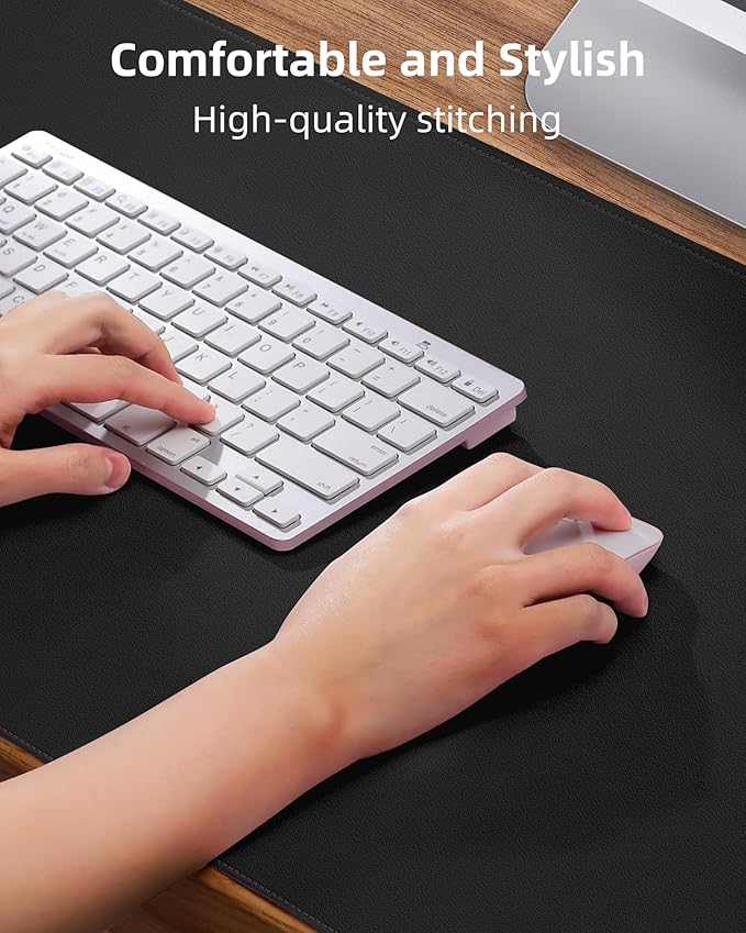 AFIING Extra Large Desk Mat - 63"x 17" Non-Slip Office Desk Pad, Oversized Mouse Pad for Home & Work, Waterproof Desk Protector for Keyboard & Mouse (Black)