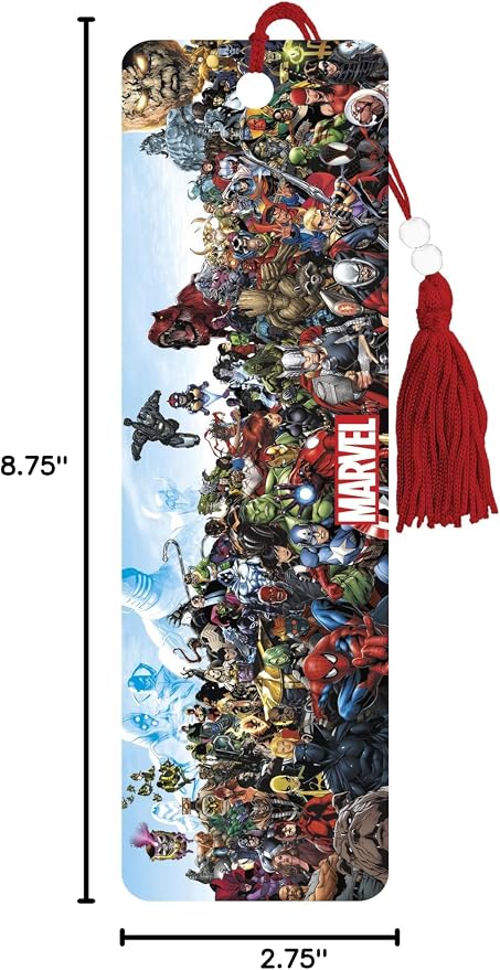 Antioch Marvel Comics - The Marvel Lineup Premier Bookmark, Multicolor, 2.25 x .022 x 7.25