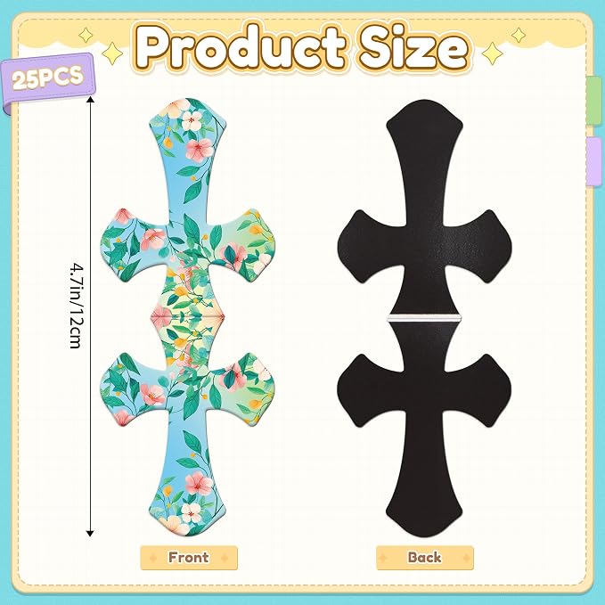 25Pack Magnetic Bookmarks Christian Bookmarks Bulk Cross Bible Bookmark for Reading Women Men Kids Teacher Book Lovers Gifts, Religious Magnet Bookmark Clips Cute Personalized Book Markers (Flower)