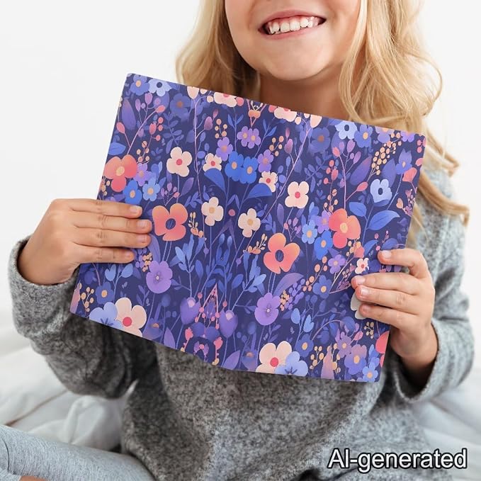 Dreaweet Watercolor Floral Print Book Cover Book Sleeve for Paperback Book Protector Case Stretchable Hardcover Covers Sleeve for Book Lovers,Washable