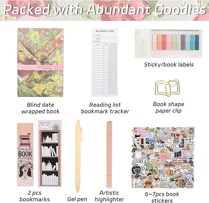Blind Date with a Book,Blind Books Date,Book Lovers Gifts for Women Family Friends or Yourself,Book Themed Bookish Gifts for Book Lovers (Spicy Romance)