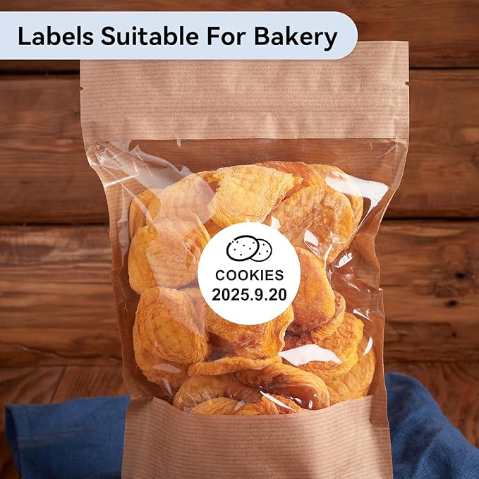 M110 Label 1.96" x 1.96" (50x50 mm), Compatible with Label Maker M110/ M100/ M220/ N20/ M120//M421/241BT/243BT, 140 Labels/Roll, Multi-Purpose Adhesive Circle Thermal Labels, Black on White
