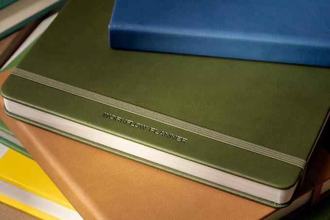 Anecdote 2026-2027 Planner: 52 Week Daily Planner, Yearly, Monthly & Weekly Workflow for Planning Your Success – Vegan Leather Hardcover, Start Anytime & Achieve your Goals - Camel