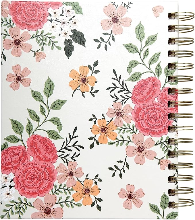 WORLD TRAVELER 2026 Planner Weekly and Monthly - 7'' x 8.75'' Hard Cover January December Spiral Daily Planner 2026 To Do List, Size 7X8.75, Multi/Floral