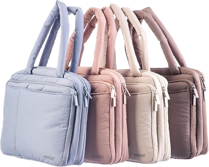 DiverseBee Large Bible Cover with Handles, Carrying Case for Women, Tote Bag, Bible Accessories, Christian Gift (Umber)