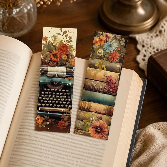 AFRITEE 150 Pcs Vintage Bulk Bookmarks, Retro Cottagecore Book Floral Bulk Paper Bookmark for Reading Lover, Aesthetic Book Marks Reading Accessories Gifts for Kids Teacher Girl