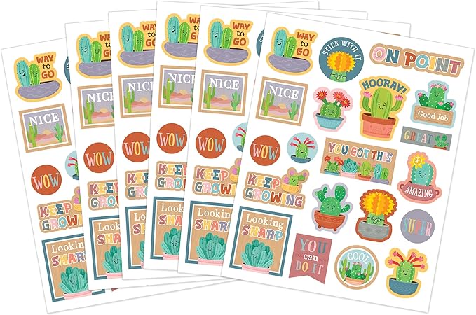 Teacher Created Resources Happy Cactus Crew Stickers (TCR6962)