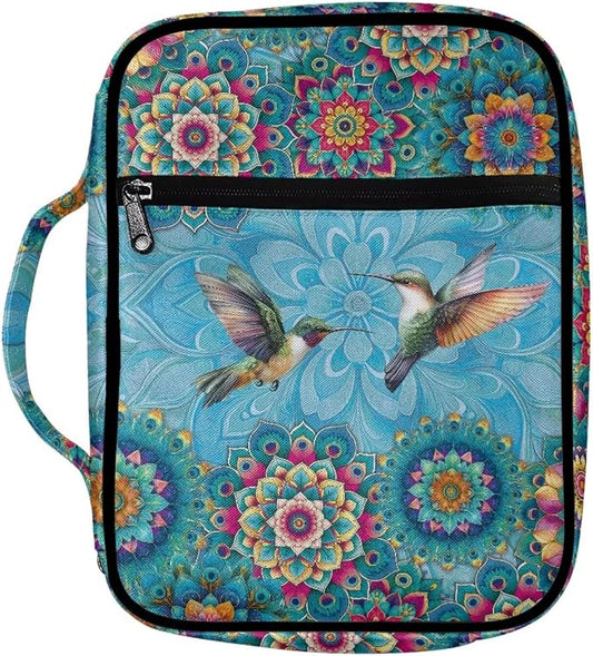 Coldinair Boho Mandala Bible Covers for Women Bible Case with Bookmark Large Carrying Book Case Church Bag Protective with Pocket and Zipper