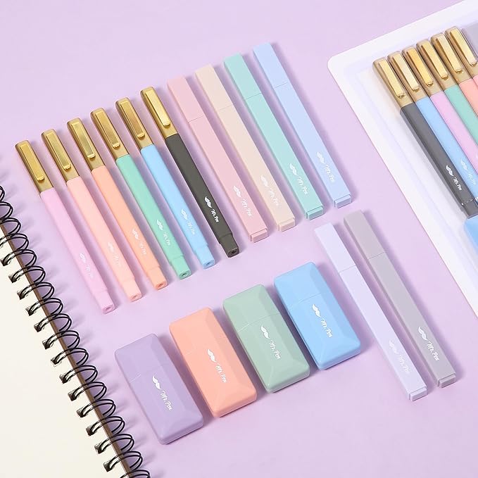 Mr. Pen- Aesthetic Highlighters and Ballpoint Pens No Bleed, 17 Pack, Aesthetic Correction Tapes, Bible Highlighters and Pens No Bleed, Fast Dry and No Smear for Bible Journaling, School Supplies