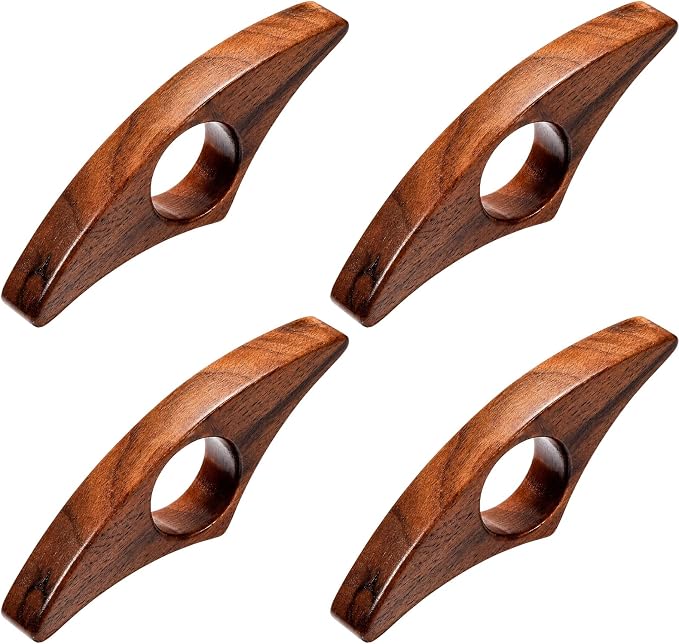 4PCS Thumb Page Holder, Book Holder Thumb for One-Handed Reading, Set of Wooden Page Holders for Avid Readers and Travel