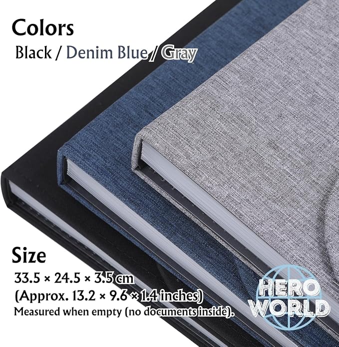 Fabric Expanding File Folder Document Organizer A4 13Pocket Indexed File Case (Denim Blue)