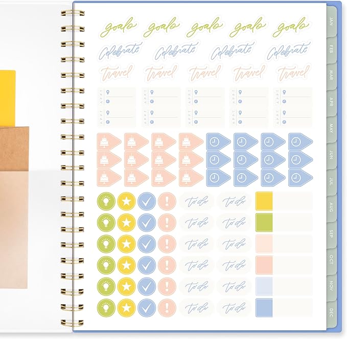 Mead Cambridge 2027 Planner, Weekly & Monthly, 8.5" x 11", Leah Bisch, Floral Rain (LB56-905-27)