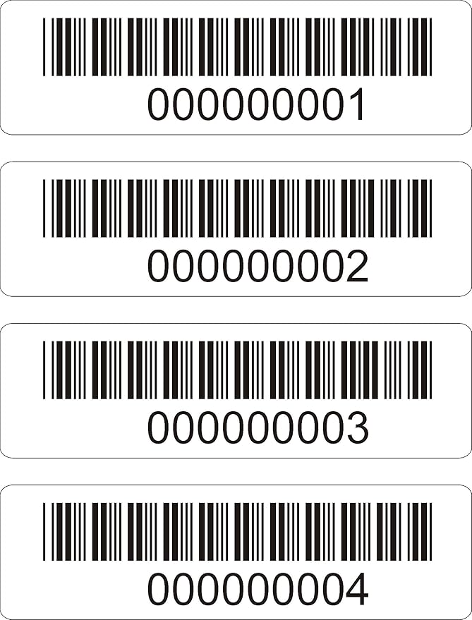 | BAR Code Labels | 500 Labels per roll | Serialized | You Pick Your Numbers | 3" Wide x 1" Tall