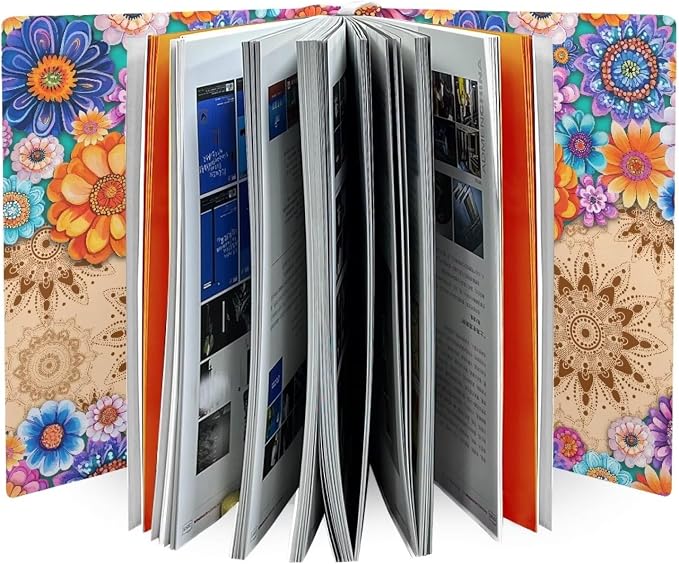 Dreaweet Boho Mandala Lotus Book Cover Stretchable Jumbo Books Covers Sox Protector Hardcover Textbooks Sleeve Schoolbook Case for Women Teen Girls