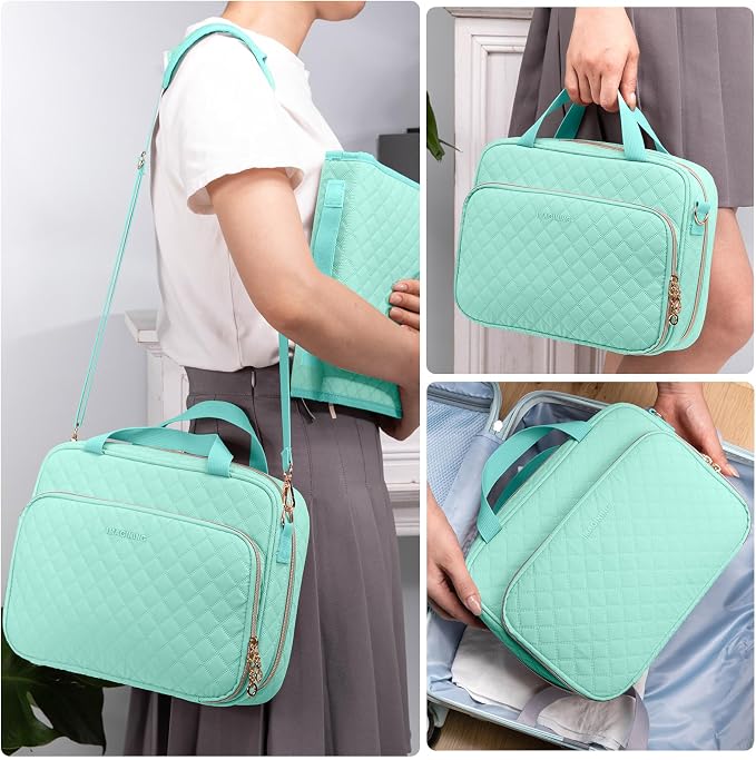 IMAGINING Large Bible Case with Cover for Women - Carrying Case with Shoulder Strap - Bag Packed in Gift Box - Carrier with Pockets for Study Suppliers - Gift for Girls
