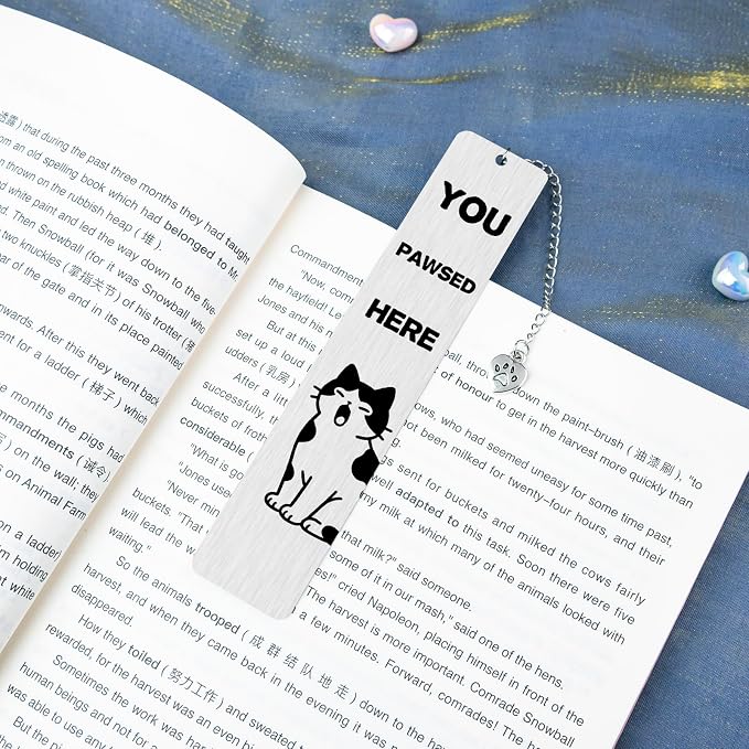 Cat Gifts for Women Cat Lover Gifts for Women Men Readers Cute Bookmarks for Woman Teens Girl Boy Birthday Gift for Book Lovers Bookish Gift Reading Accessories