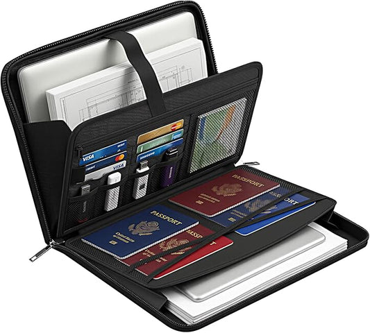 TILYMOL Fireproof Document Bag (5200℉) - Upgraded Heat Insulated Layers Waterproof Document Bag with Handle for Important Paper, Passports & Valuables, Secure Storage for Home, Office & Travel