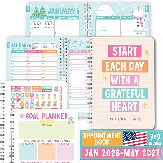 Hourly Appointment Book 2026-2027 - Appt Book 2026, Hourly Daily Weekly Monthly 2026 Appointment Planner, Schedule Planner, Scheduling Books, Appointments Calendar Home Office Business