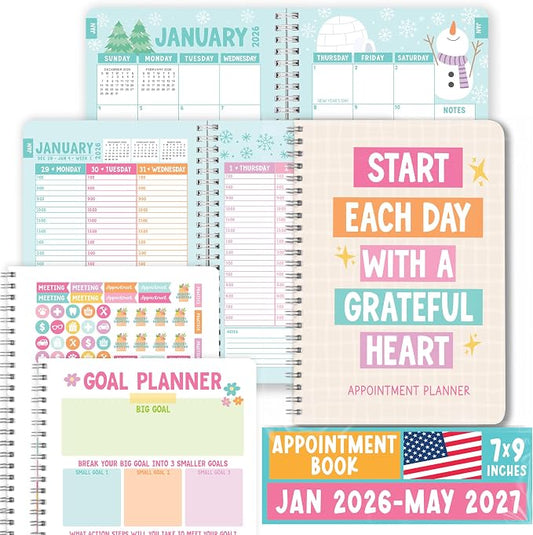 Hourly Appointment Book 2026-2027 - Appt Book 2026, Hourly Daily Weekly Monthly 2026 Appointment Planner, Schedule Planner, Scheduling Books, Appointments Calendar Home Office Business