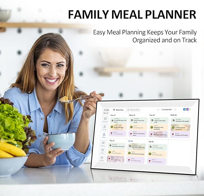 15.6" Wall Digital Calendar,Voice Message Feature,Chore Chart & Tasks,Smart Family Planner for Schedule, Achievement Rewards, Meal Planning,Digital Picture Frame