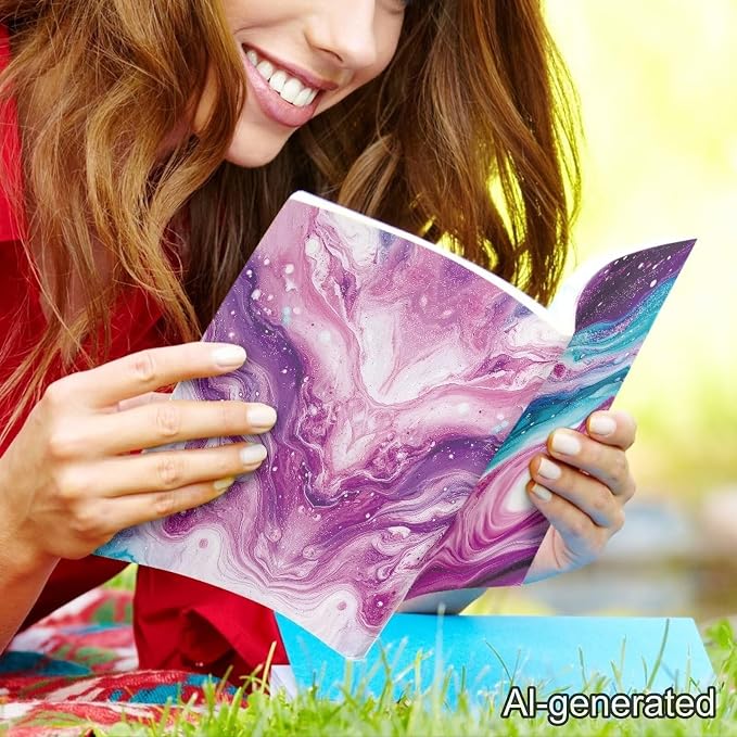 Dreaweet Purple Marble Print Book Cover Stretchable Book Covers Jumbo Books Covers Sox Protector Hardcover Textbooks Sleeve Schoolbook Case for Women Teens
