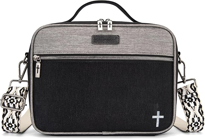 Montana West Bible Covers for Women Men with Leather Bookmark Carrying Book Case Church Bag Outdoor Protective