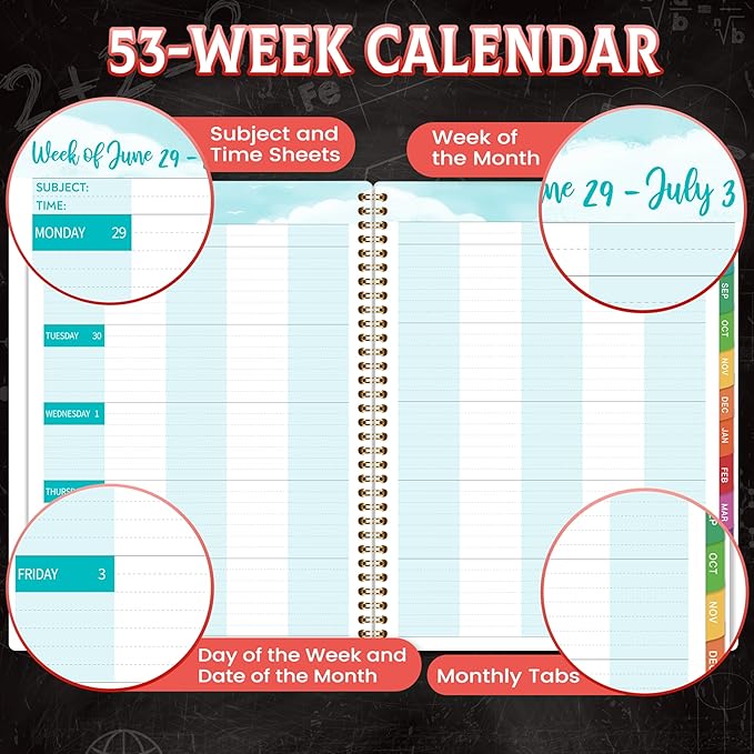 Teacher Planner 2026-2027 - 2026-2027 Teacher Planner Academic Year, Jul. 2026 - Jun. 2027, 9'' x 11'', 2026-2027 Lesson Plan Book for Teacher Academic Year