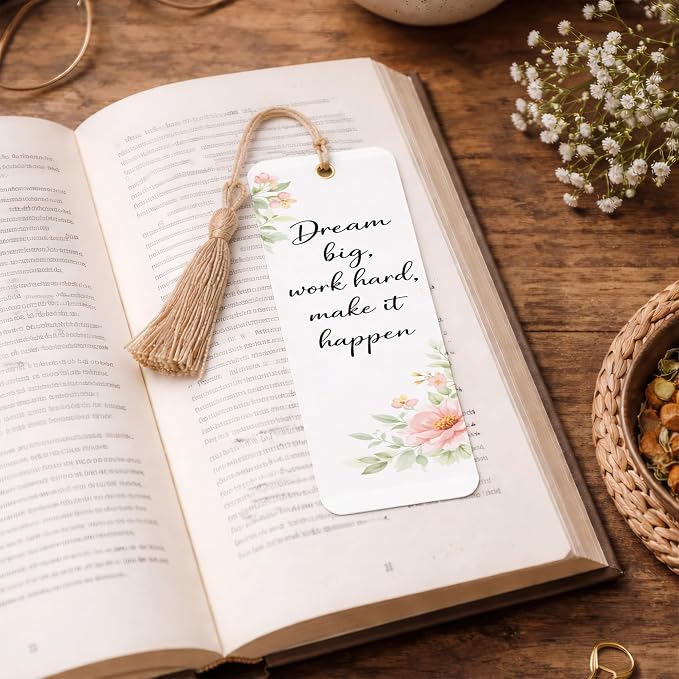 Printable Bookmarks - Blank Bookmark Printing Paper for Inkjet & Laser Printers - 2" x 6" Perforated Bookmarks 5 per Page - 25 Sheets / 125 Book Marks (Bright White)