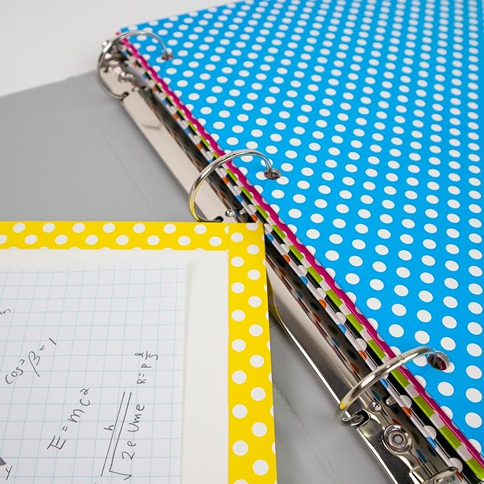 BAZIC Products 2 Pocket Paper Folder, Letter Size Document Organizer for School, Office, Business Use, Polka Dot Design Portfolio Folder for Homework, Reports & Forms, Assorted Colors, 48-Pack