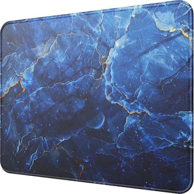 MROCO Essential Office & Gaming Mouse Pad, 8.5 x 11 Inch, Ocean Marble | Anti-Fray Stitched Edges, Functional Pattern Design, Non-Slip Rubber Base, Water and Stain Resistance