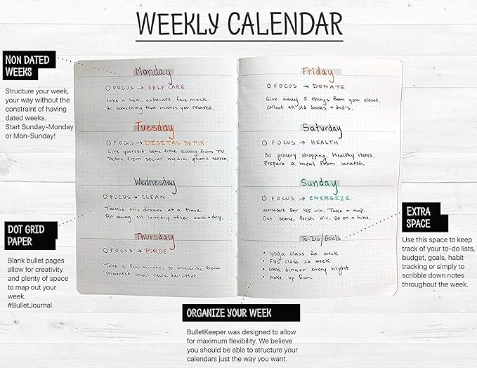 BK UNDATED Yearly Weekly/Monthly Planner 2026-27 Daily Planner Agenda & Personal Organizer to Increase Productivity, Academic Planner w/Sticker Set. A5 (5.8 x 8.3) - Black Hardcover