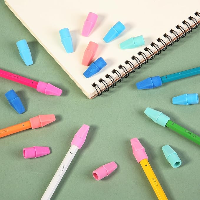 Mr. Pen- Pencil Erasers Toppers, 120 Pack, Colorful, Latex Free, No Smudge, Mr Pen Erasers for Pencils