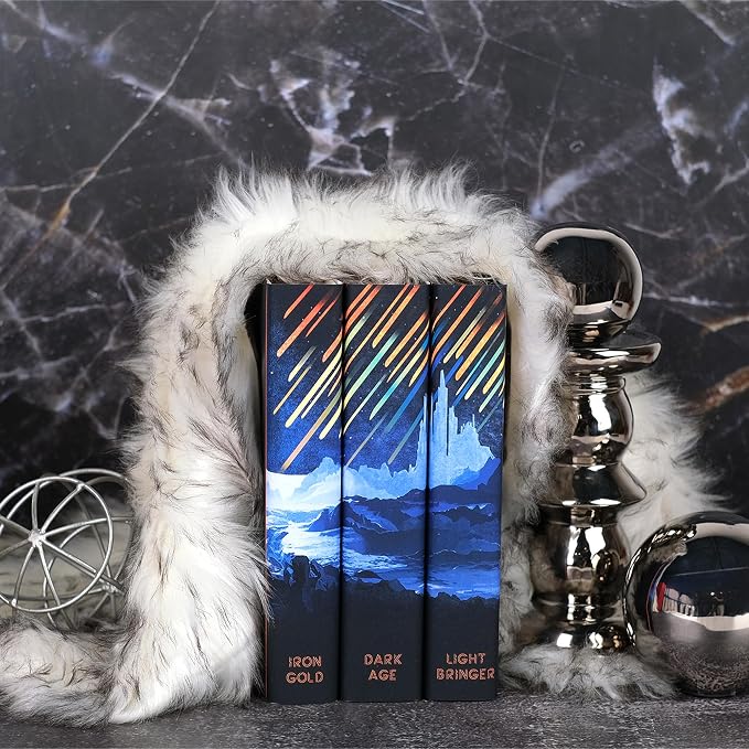 Pierce Brown Red Rising Extension Book & Jacket Set | 3-Volume Hardcover Set with Juniper Books Covers | Includes Iron Gold, Dark Age, & Light Bringer