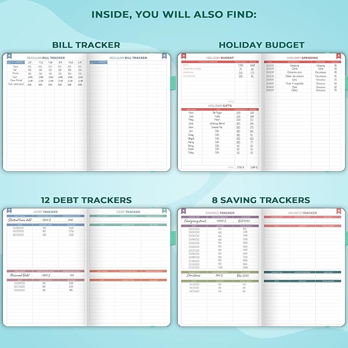 Clever Fox Bi Weekly Budget Planner – Undated Financial Organizer Book – Expense Tracker, Budgeting & Bill Notebook, A5 (Dark Teal)