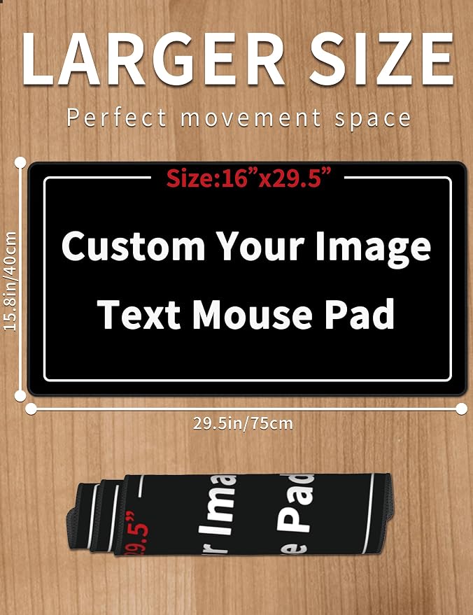 Custom Mouse Pad, 16 * 29.5in Custom Mouse Pad, Customize Desk Pads, Cute Desk Mat, Personalized Gifts, Office Desks Accessories, Gaming, Office Supplies, Computer Mats for Desktop