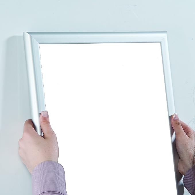 M&T Displays Write On Board Dry Wipe Erase 16x22 Inches Wall Mounting Self Adhesive Reusable White Surface Bulletin Boards Silver Aluminum Frame for Home Kitchen Classroom Office Commercial use